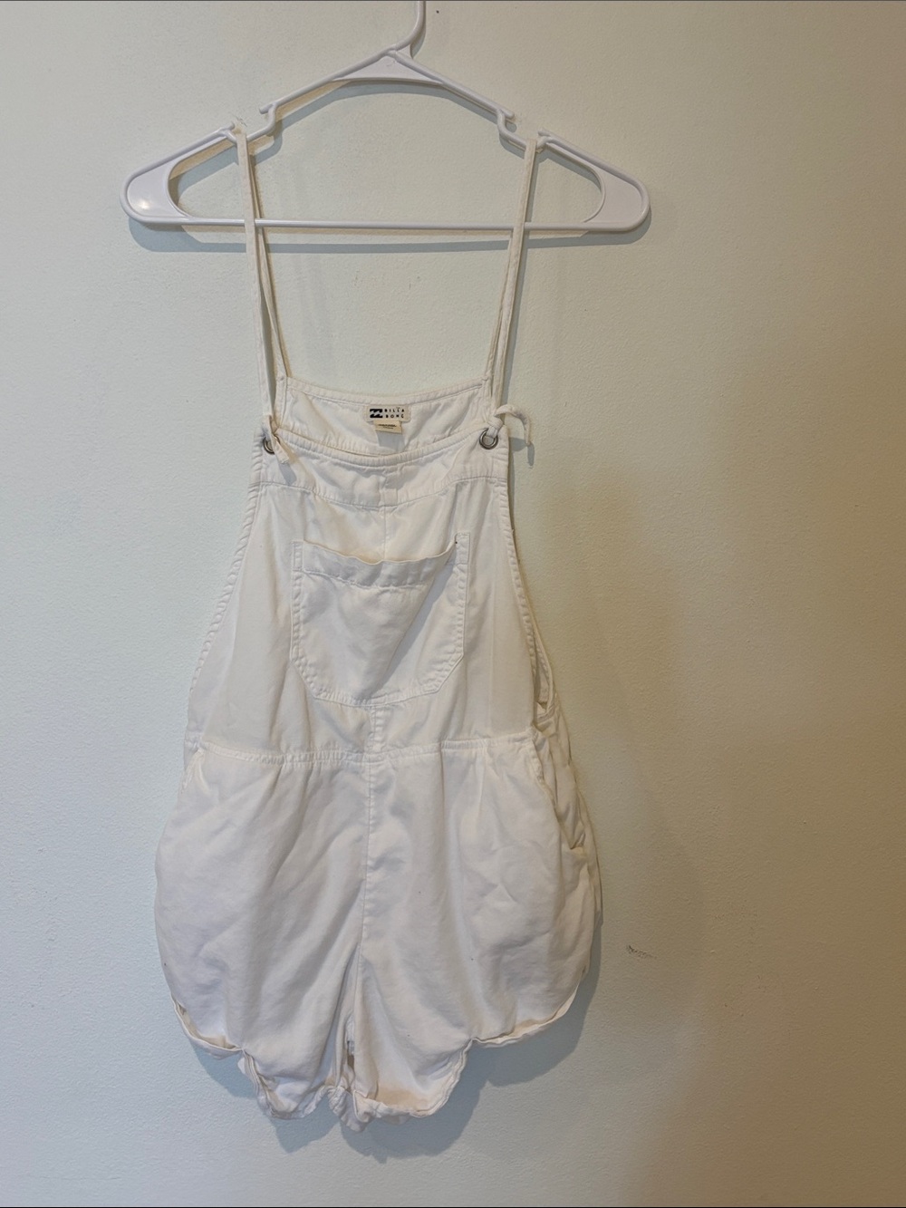 Billabong White Cotton Romper Jumpsuit